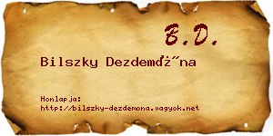 Bilszky Dezdemóna névjegykártya